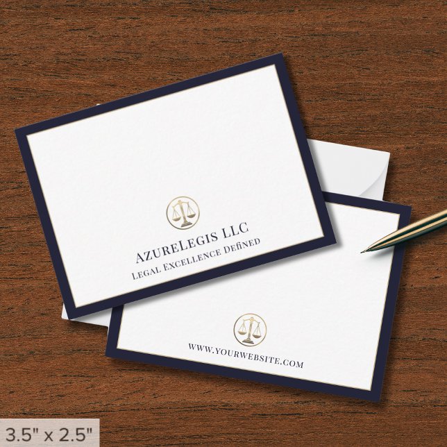 Attorney Legal Services Law Firm Note Card (Creator Uploaded)