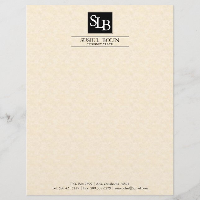 ATTORNEY LETTERHEAD (Front)