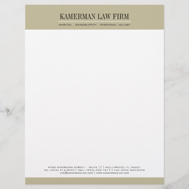 Attorney Letterhead (Front)