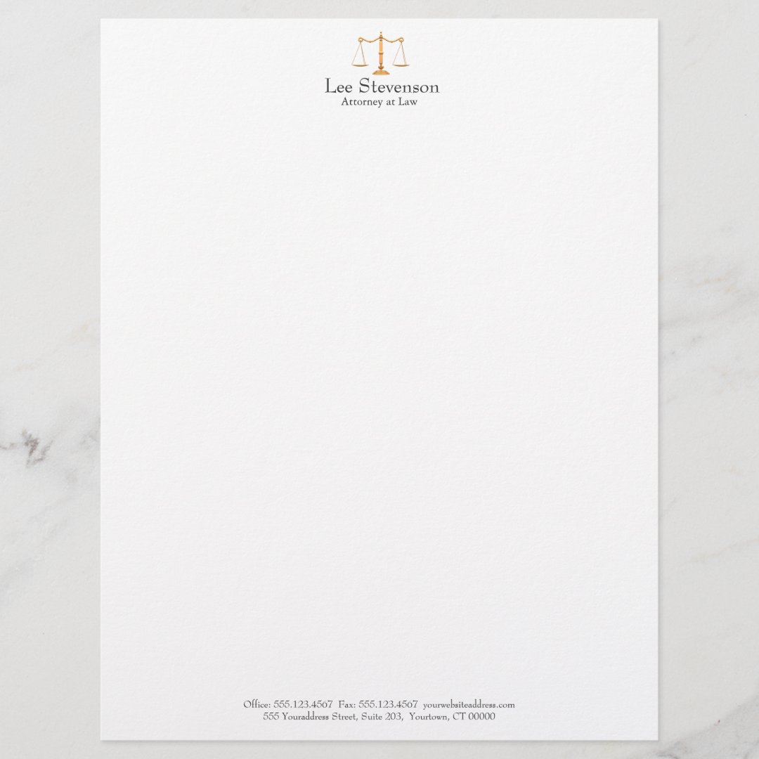 Attorney Letterhead | Zazzle