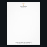 Attorney Letterhead<br><div class="desc">Simple, clean and professional with gold scale of justice logo.</div>