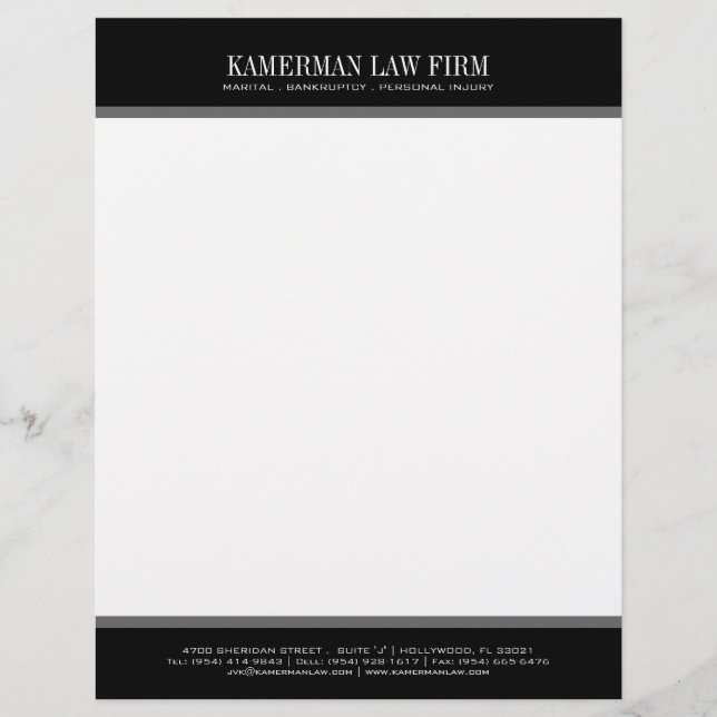 Attorney Letterhead (Front)