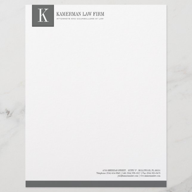 Attorney Letterhead (Front)