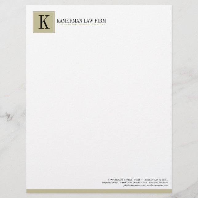 Attorney Letterhead (Front)