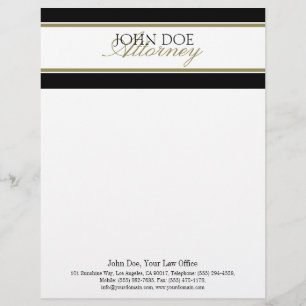 Attorney Letterhead Gold Script MatchBusinessCard