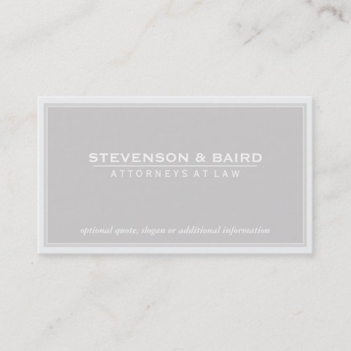 Attorney Business Card in Pale Gray