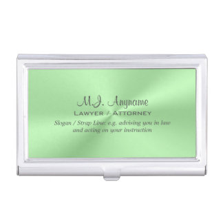 Attorney luxury apple green with slogan business card case