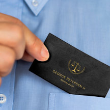 Attorney luxury gold scale black leather look