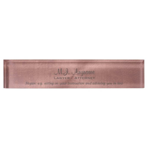 Attorney Luxury pink leather effect with slogan