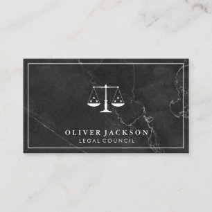 Attorney Marble Legal Justice Business Card