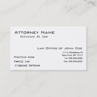Attorney Modern II - Simple, Clean, Elegant Business Card