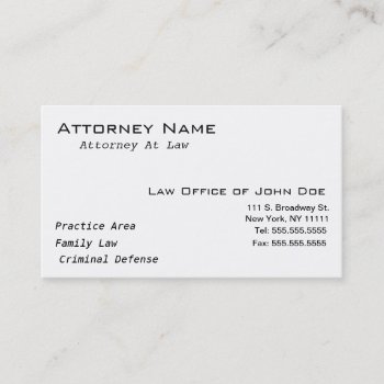 Attorney Modern Ii - Simple  Clean  Elegant Business Card by SleekLaw at Zazzle