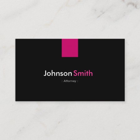 Attorney Modern Rose Pink Business Card