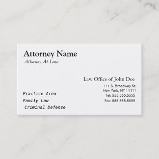 Attorney Modern - Simple, Clean, Elegant Business Card