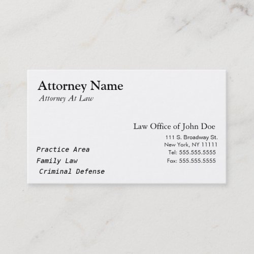 Attorney Modern _ Simple Clean Elegant Business Card