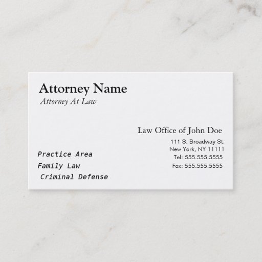 Customizable Attorney Modern - Simple, Clean, Elegant Business Cards