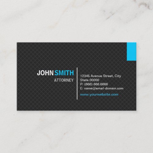 Attorney _ Modern Twill Grid Business Card