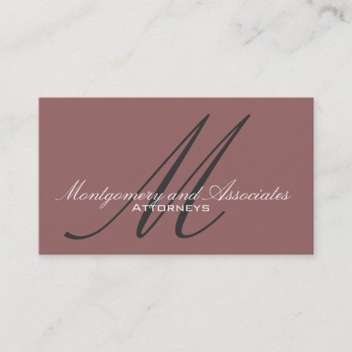 Attorney Monogram Customizable Business Card