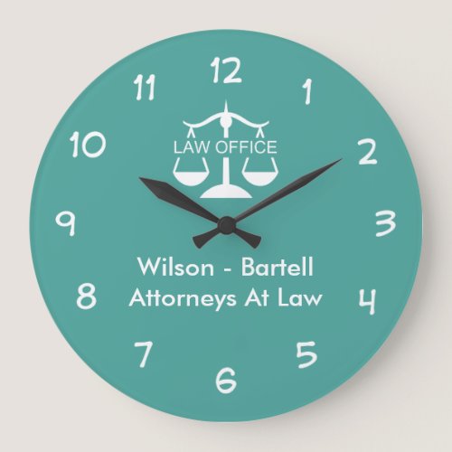 Attorney Office Business Logo Wall Clocks