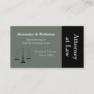 Attorney or Lawyer Business Card