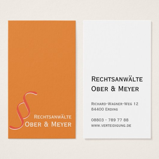 Attorney or Notary orange  (Front & Back)
