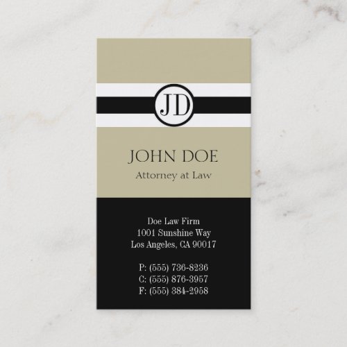 Attorney Pendant Tan/Black Business Card Templates