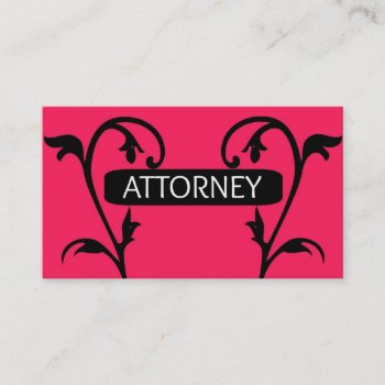Attorney Pink Business Card by businessCardsRUs at Zazzle