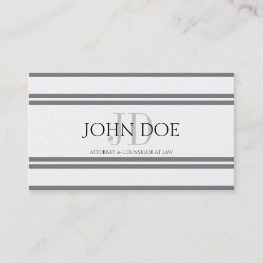 Customizable Attorney Platinum Deluxe Stripes Business Card Templates