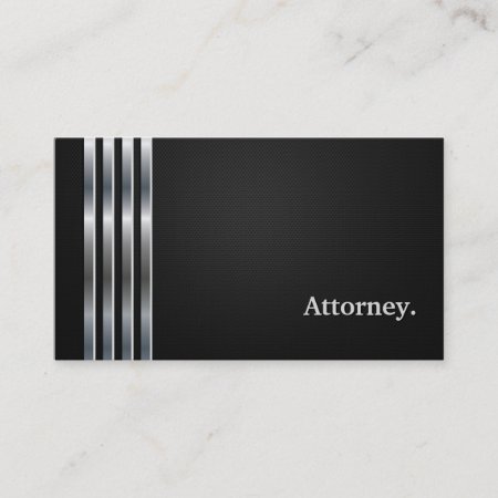 Attorney Professional Black Silver Business Card