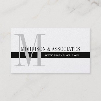 Attorney Professional Business Card Platinum by monogramgallery at Zazzle