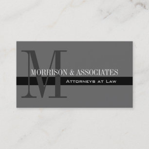 Attorney Professional Business Cards Grey