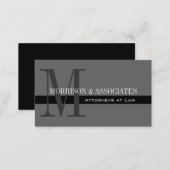 Attorney Professional Business Cards Grey (Front/Back)
