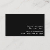 Attorney Professional Business Cards Grey (Back)