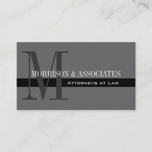 Attorney Professional Business Cards Grey