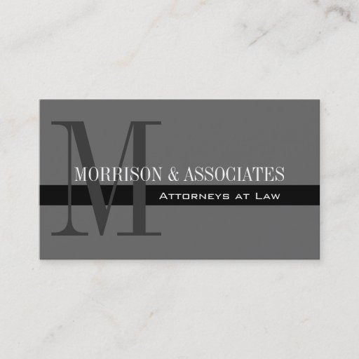 Customizable Attorney Professional Business Cards Grey
