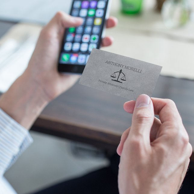 Attorney Professional Gray | Black Business Card (Creator Uploaded)