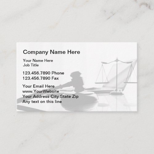 Attorney Professional Legal Services Business Card