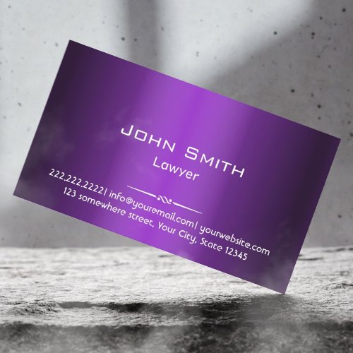 Attorney Professional Purple Shades Business Card