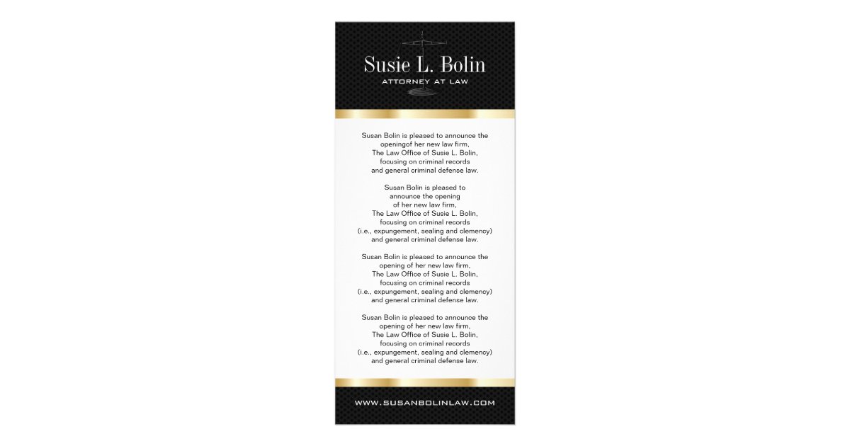 Attorney Rack Card | Zazzle
