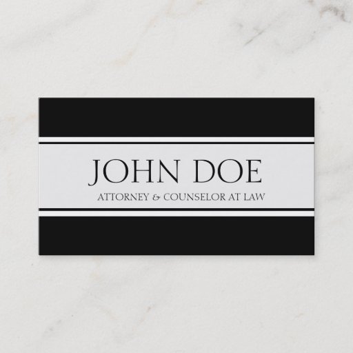 Customizable Attorney Ribbon Black Business Card