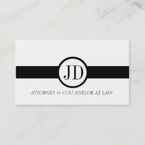 Attorney Ribbon Round Business Card
