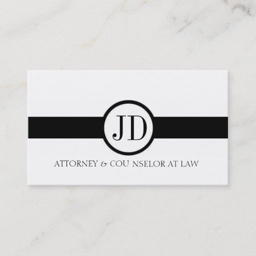 Customizable Attorney Ribbon Round Business Card