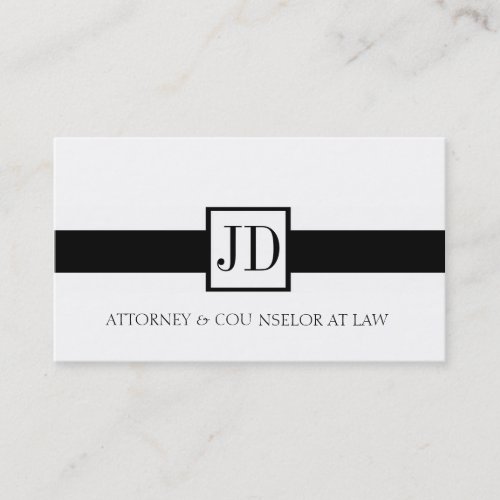 Attorney Ribbon Square - Available Letterhead - Business Card Template
