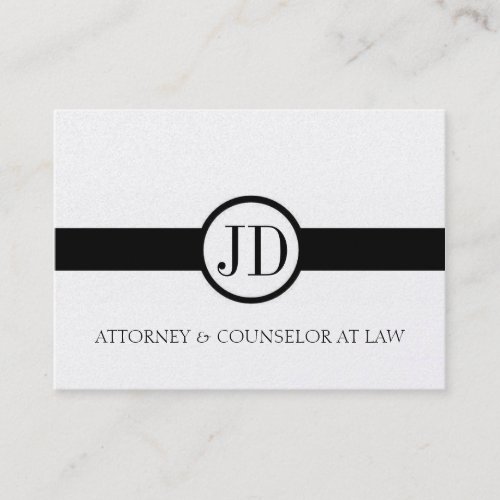 Attorney Ribbon Square Oversized Platinum Card Business Card