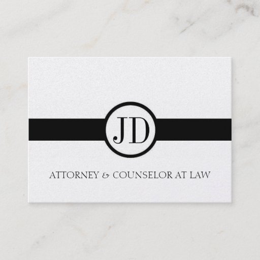 Customizable Attorney Ribbon Square Oversized Platinum Card Business Card