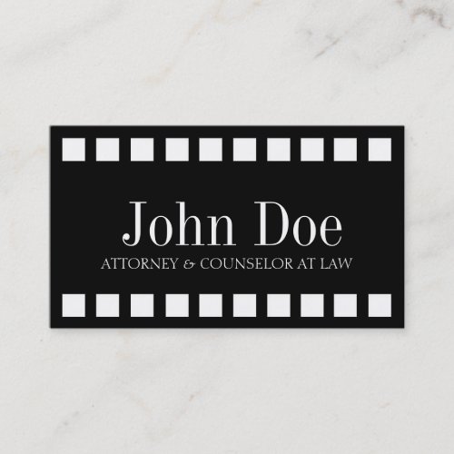 Attorney Ribbons Square Black Business Card Template