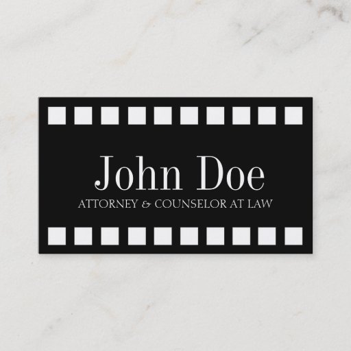 Customizable Attorney Ribbons Square Black Business Card Template