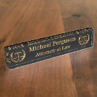 Attorney Scales of Justice Black and Gold