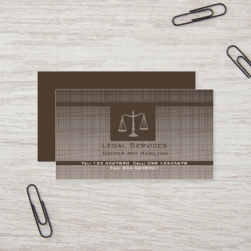 Attorney Scales of Justice Business Cards