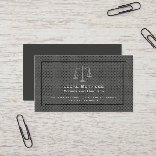 Customizable Attorney Scales of Justice Business Card